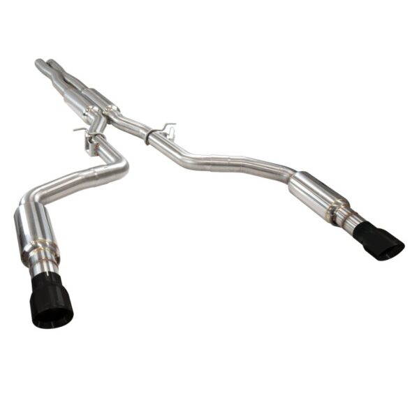kooks 3" ss cat back w/ black tips connects to oem.